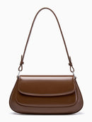 Bolsa Feminina Baguete Tiracolo em Couro PU com Alça Ajustável - Briana