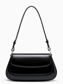 Bolsa Feminina Baguete Tiracolo em Couro PU com Alça Ajustável - Briana