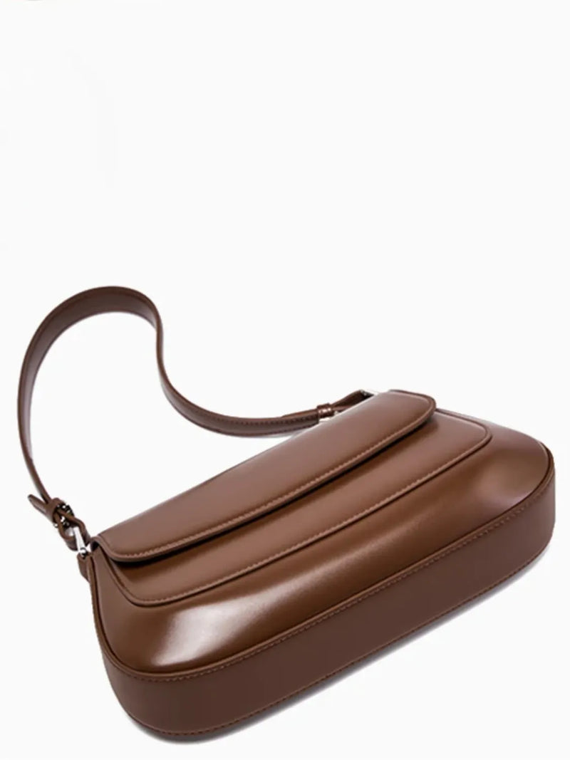 Bolsa Feminina Baguete Tiracolo em Couro PU com Alça Ajustável - Briana