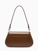 Bolsa Feminina Baguete Tiracolo em Couro PU com Alça Ajustável - Briana