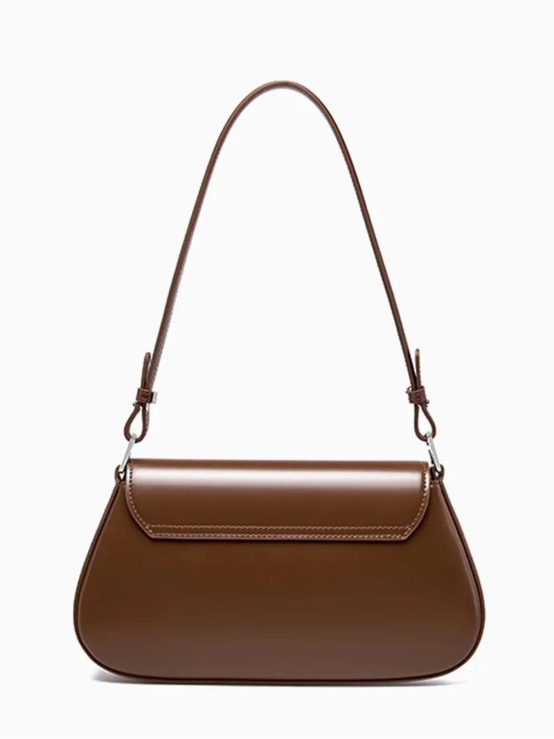 Bolsa Feminina Baguete Tiracolo em Couro PU com Alça Ajustável - Briana