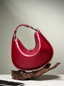 Bolsa Feminina de Ombro Meia Lua em Couro com Alça Ajustável - Luna