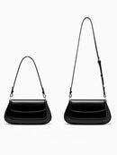 Bolsa Feminina Baguete Tiracolo em Couro PU com Alça Ajustável - Briana