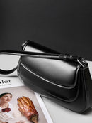 Bolsa Feminina Baguete Tiracolo em Couro PU com Alça Ajustável - Briana