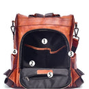 Mochila de Couro Feminina Retrô